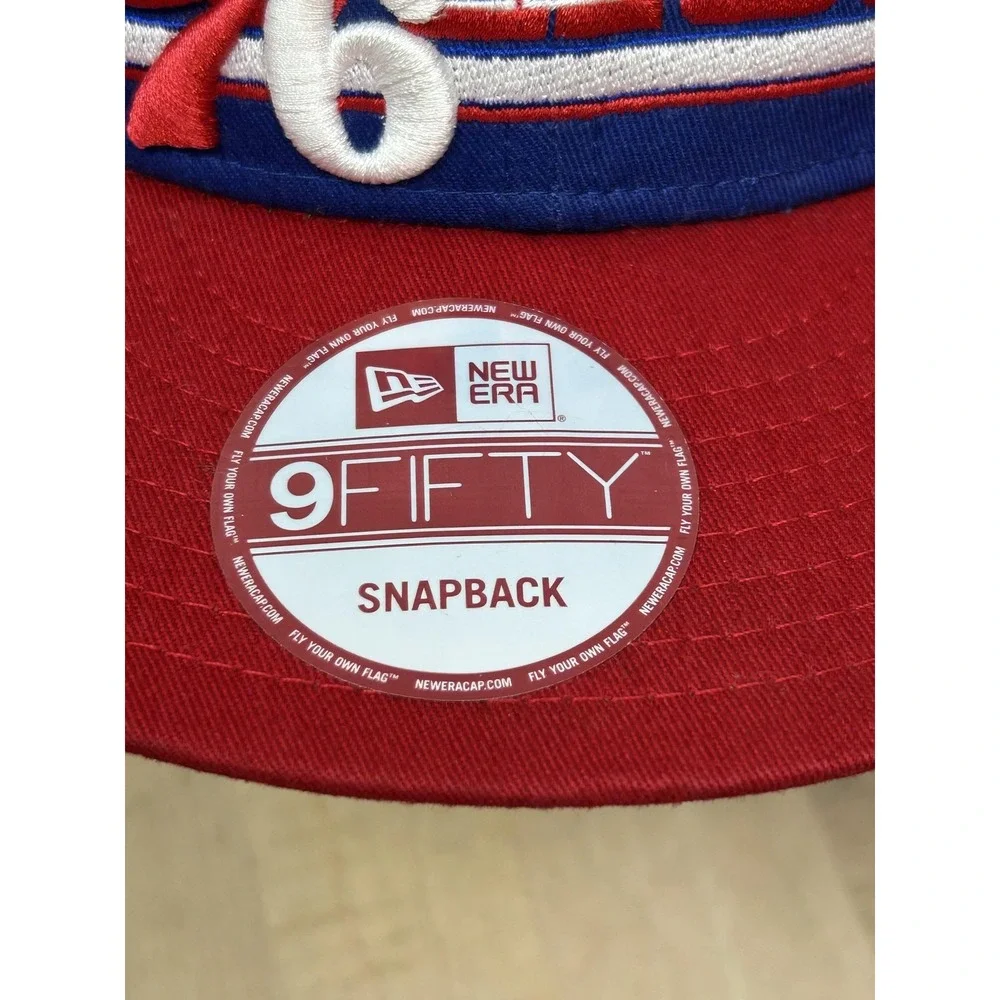Philadelphia 76ers Hat Cap Snap Back NBA Basketball Blue Red Mens‎ New Era